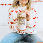 Bless Your Heart 20oz Glass Tumbler With Bamboo Lid - Sassy Coffee Cup BandsCo Straps