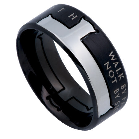 Black Iron Cross Ring KingdomWear