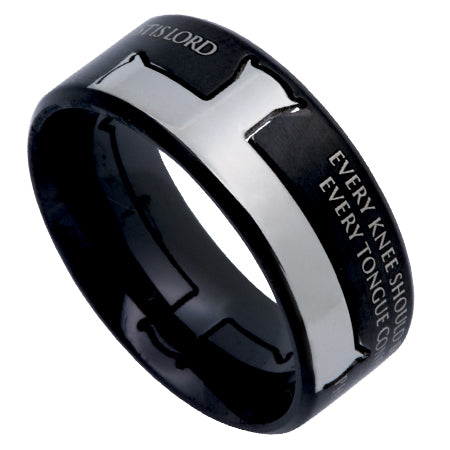 Black Iron Cross Ring KingdomWear