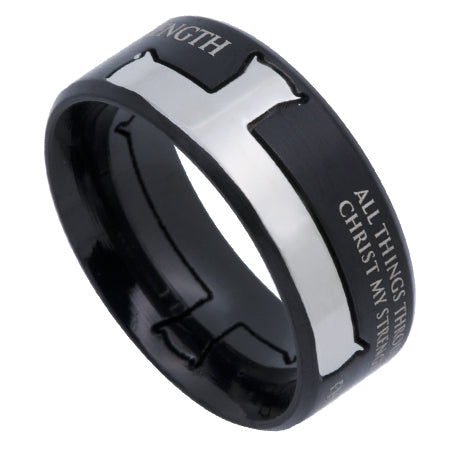 Black Iron Cross Ring KingdomWear