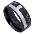 Black Iron Cross Ring KingdomWear