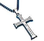 Blue Iron Cross Necklace KingdomWear