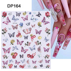 Blue Butterfly 3D Nail Stickers Flowers Leaves Self Adhesive Transfer Sliders Wraps Manicures Foils Decorations Decoration Tattoo Manicure Transfer Nail Decals Flowers Butterfly Designs Nails Supply Manicure Tips Design Nail Decoration Stevvex