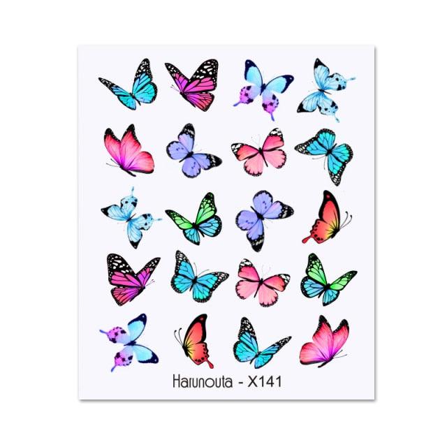 Blue Butterfly 3D Nail Stickers Flowers Leaves Self Adhesive Transfer Sliders Wraps Manicures Foils Decorations Decoration Tattoo Manicure Transfer Nail Decals Flowers Butterfly Designs Nails Supply Manicure Tips Design Nail Decoration Stevvex