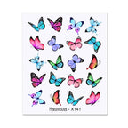 Blue Butterfly 3D Nail Stickers Flowers Leaves Self Adhesive Transfer Sliders Wraps Manicures Foils Decorations Decoration Tattoo Manicure Transfer Nail Decals Flowers Butterfly Designs Nails Supply Manicure Tips Design Nail Decoration Stevvex
