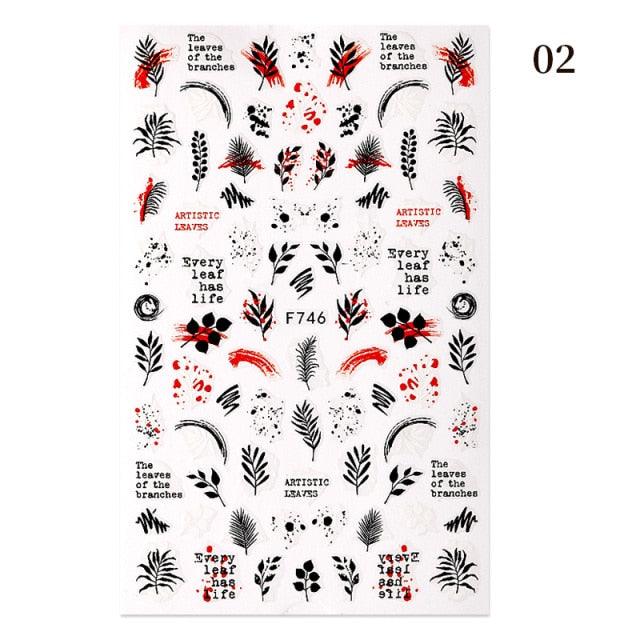 Blue Butterfly 3D Nail Stickers Flowers Leaves Self Adhesive Transfer Sliders Wraps Manicures Foils Decorations Decoration Tattoo Manicure Transfer Nail Decals Flowers Butterfly Designs Nails Supply Manicure Tips Design Nail Decoration Stevvex
