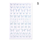 Blue Butterfly 3D Nail Stickers Flowers Leaves Self Adhesive Transfer Sliders Wraps Manicures Foils Decorations Decoration Tattoo Manicure Transfer Nail Decals Flowers Butterfly Designs Nails Supply Manicure Tips Design Nail Decoration Stevvex