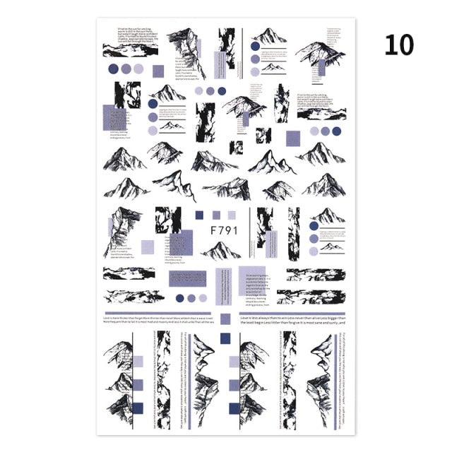 Blue Butterfly 3D Nail Stickers Flowers Leaves Self Adhesive Transfer Sliders Wraps Manicures Foils Decorations Decoration Tattoo Manicure Transfer Nail Decals Flowers Butterfly Designs Nails Supply Manicure Tips Design Nail Decoration Stevvex