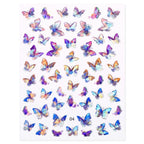 Blue Butterfly 3D Nail Stickers Flowers Leaves Self Adhesive Transfer Sliders Wraps Manicures Foils Decorations Decoration Tattoo Manicure Transfer Nail Decals Flowers Butterfly Designs Nails Supply Manicure Tips Design Nail Decoration Stevvex