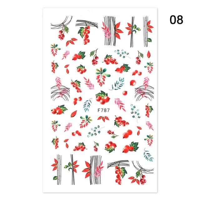 Blue Butterfly 3D Nail Stickers Flowers Leaves Self Adhesive Transfer Sliders Wraps Manicures Foils Decorations Decoration Tattoo Manicure Transfer Nail Decals Flowers Butterfly Designs Nails Supply Manicure Tips Design Nail Decoration Stevvex