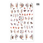 Blue Butterfly 3D Nail Stickers Flowers Leaves Self Adhesive Transfer Sliders Wraps Manicures Foils Decorations Decoration Tattoo Manicure Transfer Nail Decals Flowers Butterfly Designs Nails Supply Manicure Tips Design Nail Decoration Stevvex