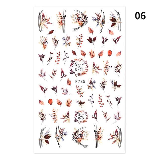 Blue Butterfly 3D Nail Stickers Flowers Leaves Self Adhesive Transfer Sliders Wraps Manicures Foils Decorations Decoration Tattoo Manicure Transfer Nail Decals Flowers Butterfly Designs Nails Supply Manicure Tips Design Nail Decoration Stevvex
