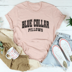Blue Collar Pillows Tee Peachy Sunday