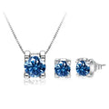 3ct D-Color Moissanite Necklace & Earrings Set Sterling Silver 925 Bridal Gift BandsCo Straps