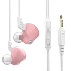 Blue Gaming Bass 3.5mm In-Ear Earphone Game Headset Noise Driver Gaming Earbuds Headset with Dual Mic Detachable & Built-in and Volume Control For Mobile Gaming PC  Cancelling Earbuds With Mic Stevvex