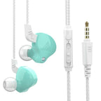 Blue Gaming Bass 3.5mm In-Ear Earphone Game Headset Noise Driver Gaming Earbuds Headset with Dual Mic Detachable & Built-in and Volume Control For Mobile Gaming PC  Cancelling Earbuds With Mic Stevvex