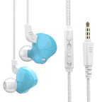 Blue Gaming Bass 3.5mm In-Ear Earphone Game Headset Noise Driver Gaming Earbuds Headset with Dual Mic Detachable & Built-in and Volume Control For Mobile Gaming PC  Cancelling Earbuds With Mic Stevvex