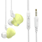 Blue Gaming Bass 3.5mm In-Ear Earphone Game Headset Noise Driver Gaming Earbuds Headset with Dual Mic Detachable & Built-in and Volume Control For Mobile Gaming PC  Cancelling Earbuds With Mic Stevvex