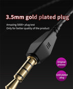 Blue Gaming Bass 3.5mm In-Ear Earphone Game Headset Noise Driver Gaming Earbuds Headset with Dual Mic Detachable & Built-in and Volume Control For Mobile Gaming PC  Cancelling Earbuds With Mic Stevvex