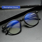 Blue Light Blocking Computer Glasses Retro Clear Lens Eyeglasses Frame And  Myopia Glasses Men Women Short Sight Eyewear Blue Coated Women Diopter Eyeglass0 -0.5 -1 -1.5 -2 -2.5 -3 -3.5 -4 -5 -6 Stevvex
