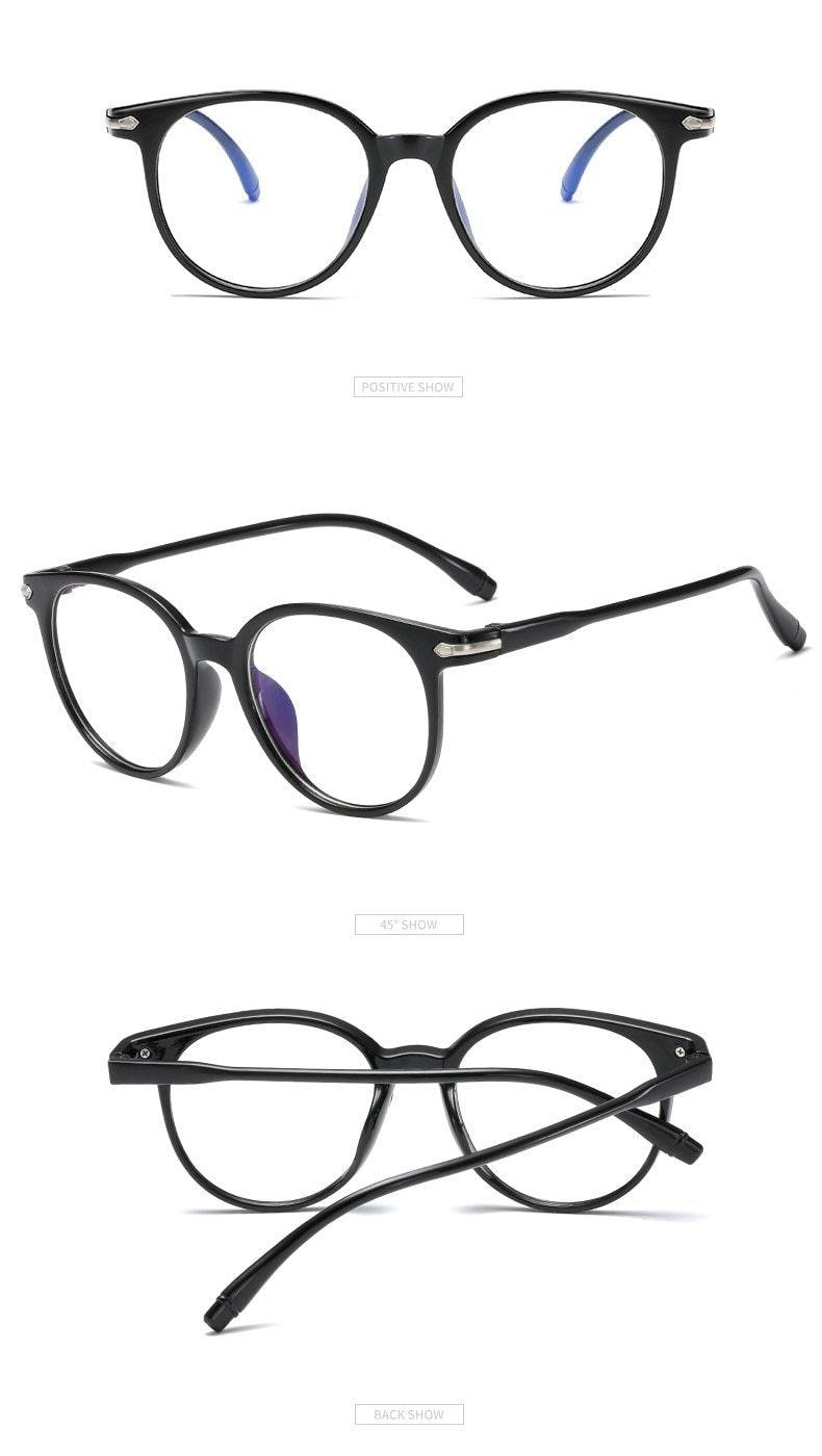 Blue Light Blocking Computer Glasses Retro Clear Lens Eyeglasses Frame And  Myopia Glasses Men Women Short Sight Eyewear Blue Coated Women Diopter Eyeglass0 -0.5 -1 -1.5 -2 -2.5 -3 -3.5 -4 -5 -6 Stevvex