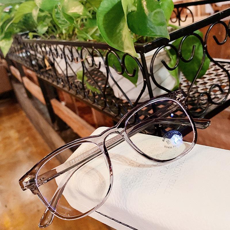 Blue Light Blocking Glasses Frame Lightweight Eyeglasses Frame Filter Blue Ray Computer Game Glasses  Oversized Women Eyeglasses Transparent Anti Blue Ray Men Modern Simple Frames Stevvex
