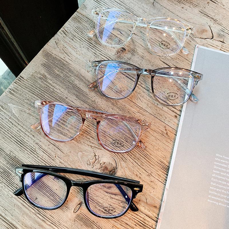 Blue Light Blocking Glasses Frame Lightweight Eyeglasses Frame Filter Blue Ray Computer Game Glasses  Oversized Women Eyeglasses Transparent Anti Blue Ray Men Modern Simple Frames Stevvex