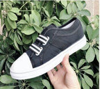 Blue Low-Cut Canvas Flat Shoes Women Casual Vulcanize Shoes New Women Summer Autumn Casual Slip On Canvas Comfortable Walking Flats Elegant Sneakers Stevvex