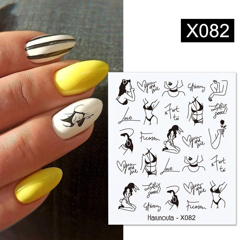 Blue Marble Water Decal Sticker Wave Line Flower Leaf Tree Summer Slider Decor For Manicuring Nail Art Watermarks Curve Graffiti Nail Design for Acrylic Nail Supplies Designer Nail Decorations for Women Girls Kids Stevvex