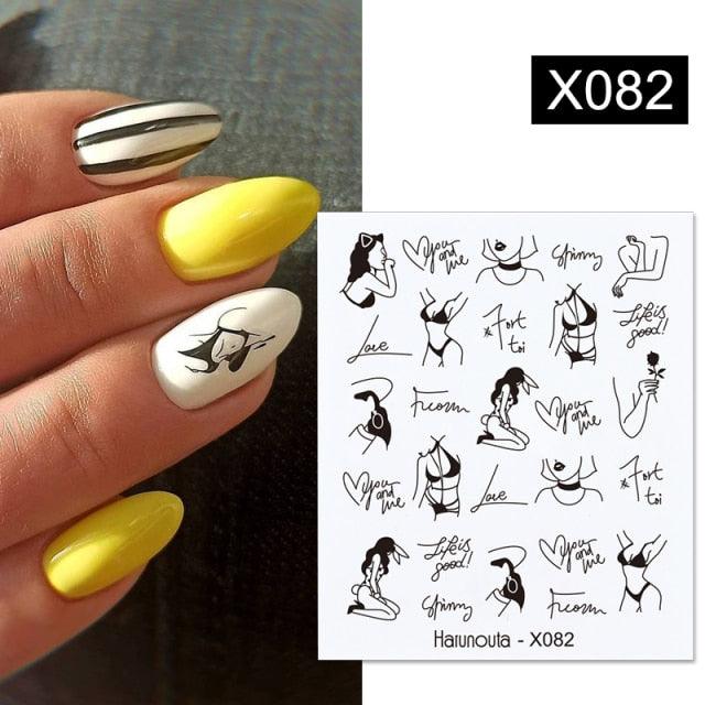 Blue Marble Water Decal Sticker Wave Line Flower Leaf Tree Summer Slider Decor For Manicuring Nail Art Watermarks Curve Graffiti Nail Design for Acrylic Nail Supplies Designer Nail Decorations for Women Girls Kids Stevvex