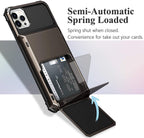 Blue Men Card Holder Hidden Pocket Phone Case Dual Layer Bumper Armor Protective Cover For iPhone 14 13 Pro Max 13 Mini 13 Pro Card Slots Wallet Case Cover Slide Armor Wallet Card Slots Holder for iPhone 13 Stevvex