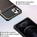 Blue Men Card Holder Hidden Pocket Phone Case Dual Layer Bumper Armor Protective Cover For iPhone 14 13 Pro Max 13 Mini 13 Pro Card Slots Wallet Case Cover Slide Armor Wallet Card Slots Holder for iPhone 13 Stevvex