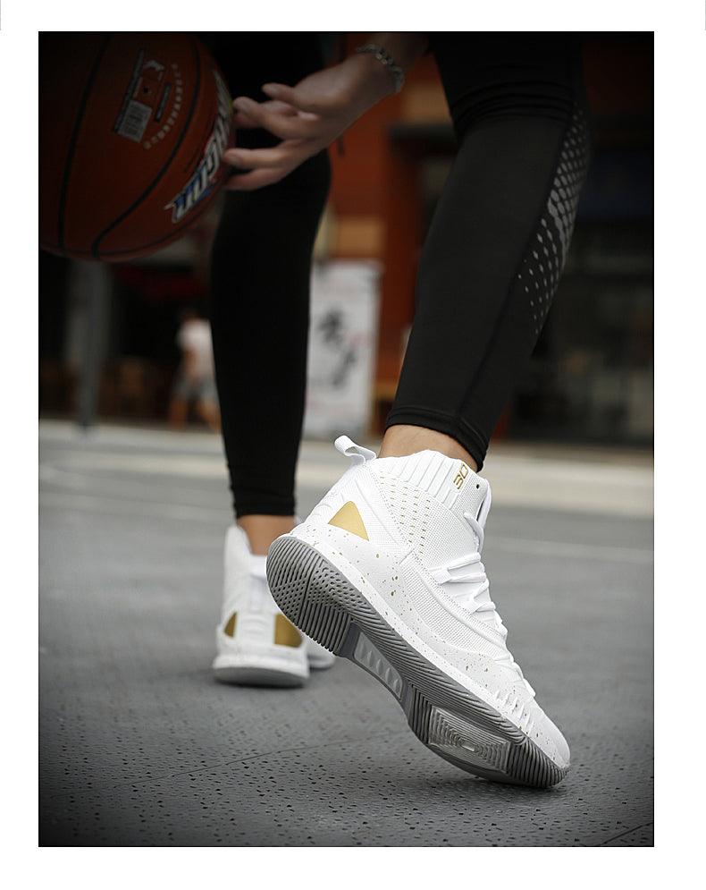 Blue Men High Quality Basketball Sneakers Boys Basket Shoes Autumn High Top Anti-Slip Outdoor Sports Shoes Trainer Professional Anti Slip Sports Sneakers Stevvex