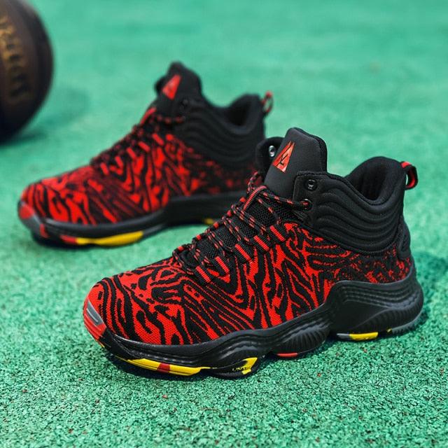Blue Men High Quality Basketball Sneakers Boys Basket Shoes Autumn High Top Anti-Slip Outdoor Sports Shoes Trainer Professional Anti Slip Sports Sneakers Stevvex
