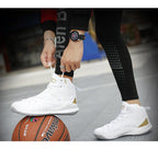 Blue Men High Quality Basketball Sneakers Boys Basket Shoes Autumn High Top Anti-Slip Outdoor Sports Shoes Trainer Professional Anti Slip Sports Sneakers Stevvex