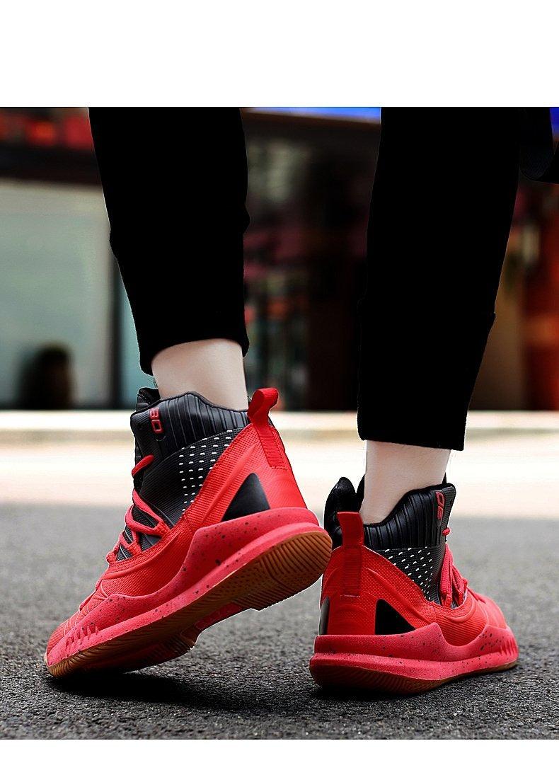 Blue Men High Quality Basketball Sneakers Boys Basket Shoes Autumn High Top Anti-Slip Outdoor Sports Shoes Trainer Professional Anti Slip Sports Sneakers Stevvex