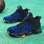 Blue Men High Quality Basketball Sneakers Boys Basket Shoes Autumn High Top Anti-Slip Outdoor Sports Shoes Trainer Professional Anti Slip Sports Sneakers Stevvex