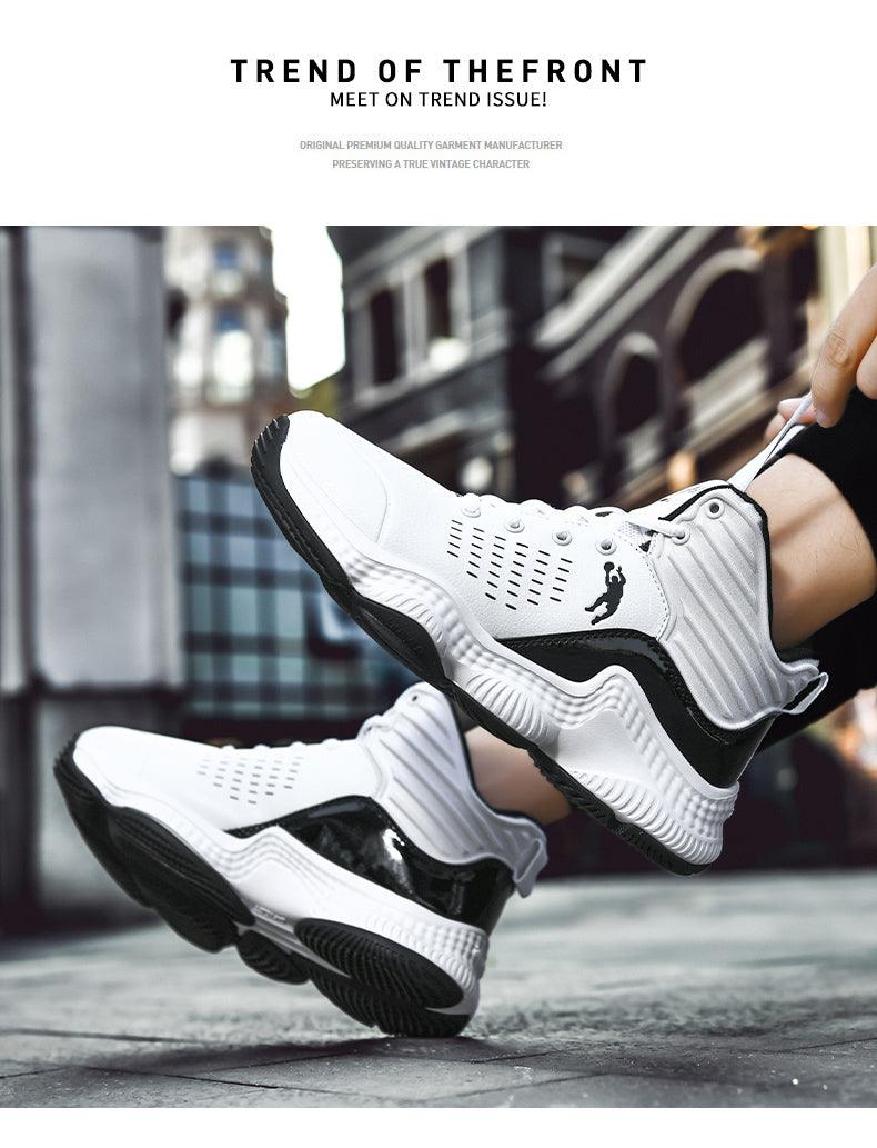 Blue Men High Quality Basketball Sneakers Boys Basket Shoes Autumn High Top Anti-Slip Outdoor Sports Shoes Trainer Professional Anti Slip Sports Sneakers Stevvex