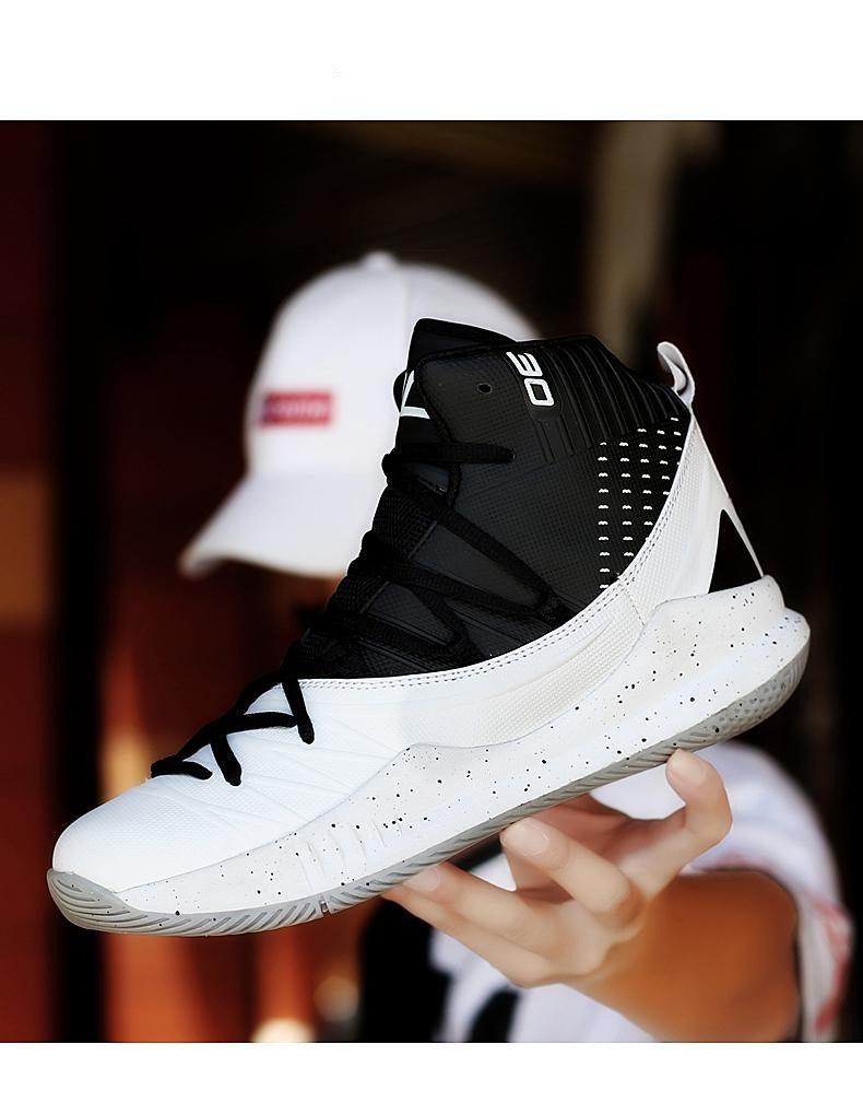 Blue Men High Quality Basketball Sneakers Boys Basket Shoes Autumn High Top Anti-Slip Outdoor Sports Shoes Trainer Professional Anti Slip Sports Sneakers Stevvex