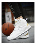 Blue Men High Quality Basketball Sneakers Boys Basket Shoes Autumn High Top Anti-Slip Outdoor Sports Shoes Trainer Professional Anti Slip Sports Sneakers Stevvex
