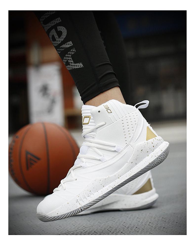 Blue Men High Quality Basketball Sneakers Boys Basket Shoes Autumn High Top Anti-Slip Outdoor Sports Shoes Trainer Professional Anti Slip Sports Sneakers Stevvex
