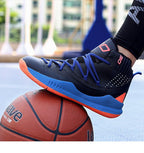 Blue Men High Quality Basketball Sneakers Boys Basket Shoes Autumn High Top Anti-Slip Outdoor Sports Shoes Trainer Professional Anti Slip Sports Sneakers Stevvex