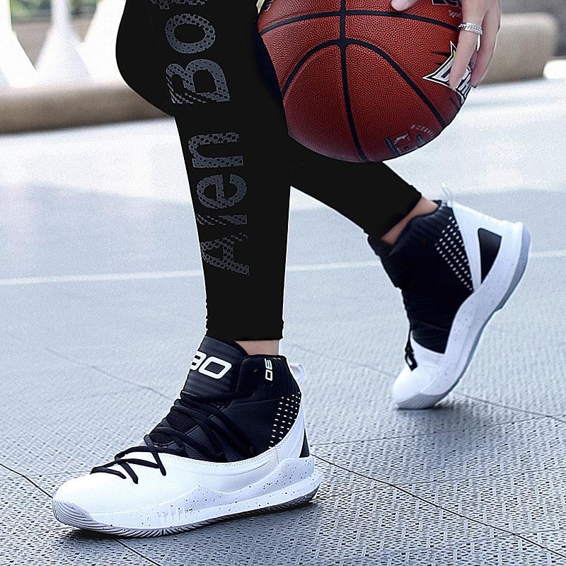 Blue Men High Quality Basketball Sneakers Boys Basket Shoes Autumn High Top Anti-Slip Outdoor Sports Shoes Trainer Professional Anti Slip Sports Sneakers Stevvex