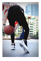 Blue Men High Quality Basketball Sneakers Boys Basket Shoes Autumn High Top Anti-Slip Outdoor Sports Shoes Trainer Professional Anti Slip Sports Sneakers Stevvex