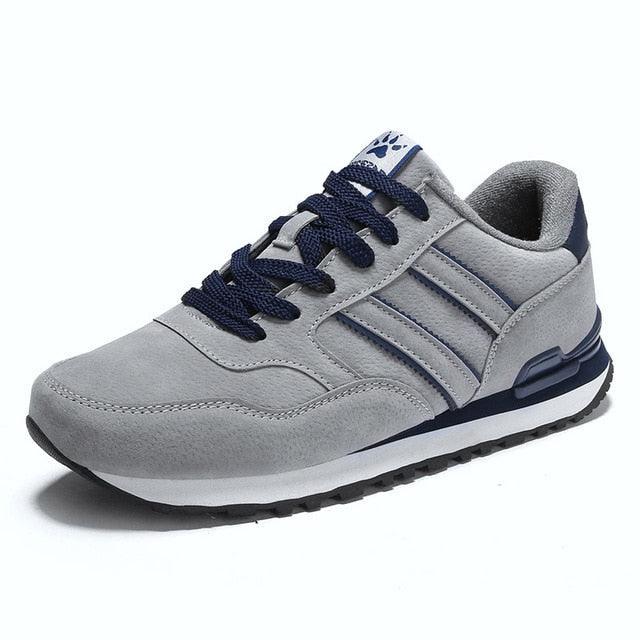 Blue Mens Casual Shoes Comfortable Sneakers Artificial Leather Male Spring Flats Trainers Outdoor Mens Casual Sports High Quality Sneaker Sport Walking Fashion Sneakers Stevvex