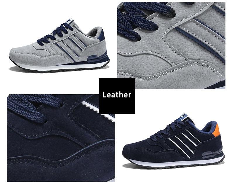 Blue Mens Casual Shoes Comfortable Sneakers Artificial Leather Male Spring Flats Trainers Outdoor Mens Casual Sports High Quality Sneaker Sport Walking Fashion Sneakers Stevvex
