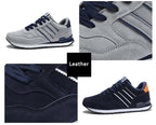 Blue Mens Casual Shoes Comfortable Sneakers Artificial Leather Male Spring Flats Trainers Outdoor Mens Casual Sports High Quality Sneaker Sport Walking Fashion Sneakers Stevvex