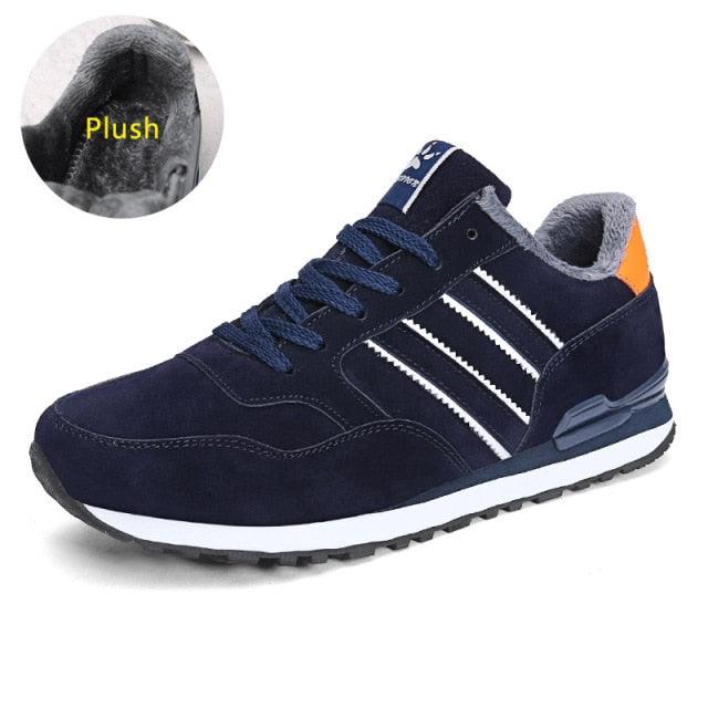 Blue Mens Casual Shoes Comfortable Sneakers Artificial Leather Male Spring Flats Trainers Outdoor Mens Casual Sports High Quality Sneaker Sport Walking Fashion Sneakers Stevvex