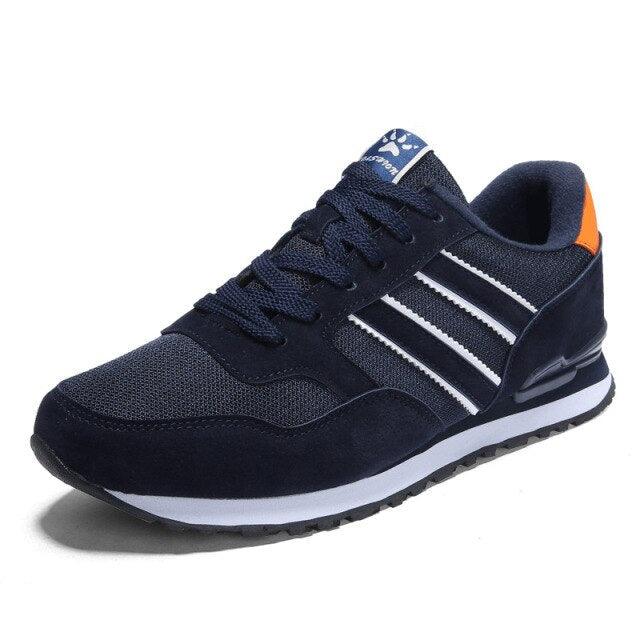 Blue Mens Casual Shoes Comfortable Sneakers Artificial Leather Male Spring Flats Trainers Outdoor Mens Casual Sports High Quality Sneaker Sport Walking Fashion Sneakers Stevvex