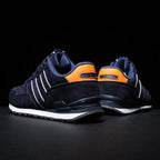 Blue Mens Casual Shoes Comfortable Sneakers Artificial Leather Male Spring Flats Trainers Outdoor Mens Casual Sports High Quality Sneaker Sport Walking Fashion Sneakers Stevvex